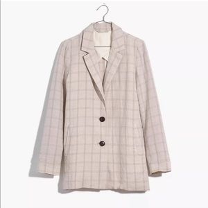 EUC Madewell Dorset Blazer in Windowpane Sz M